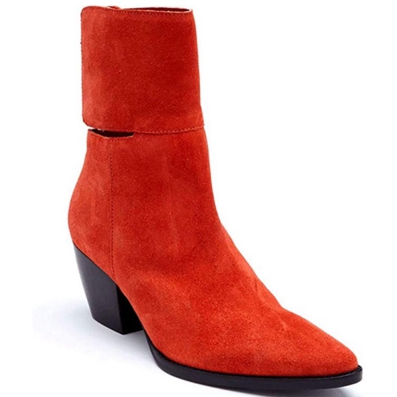 MATISSE RARE Cowgirl Red Leather Suede Boots - Picture 1 of 7